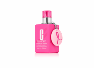 Image of a pink moisturizer bottle
