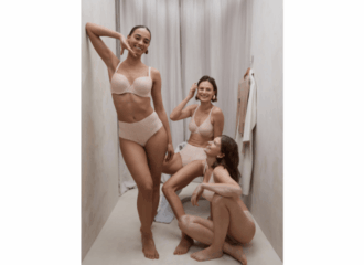 Image of three women in nude underwear