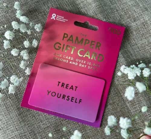 Image of a pink gift card