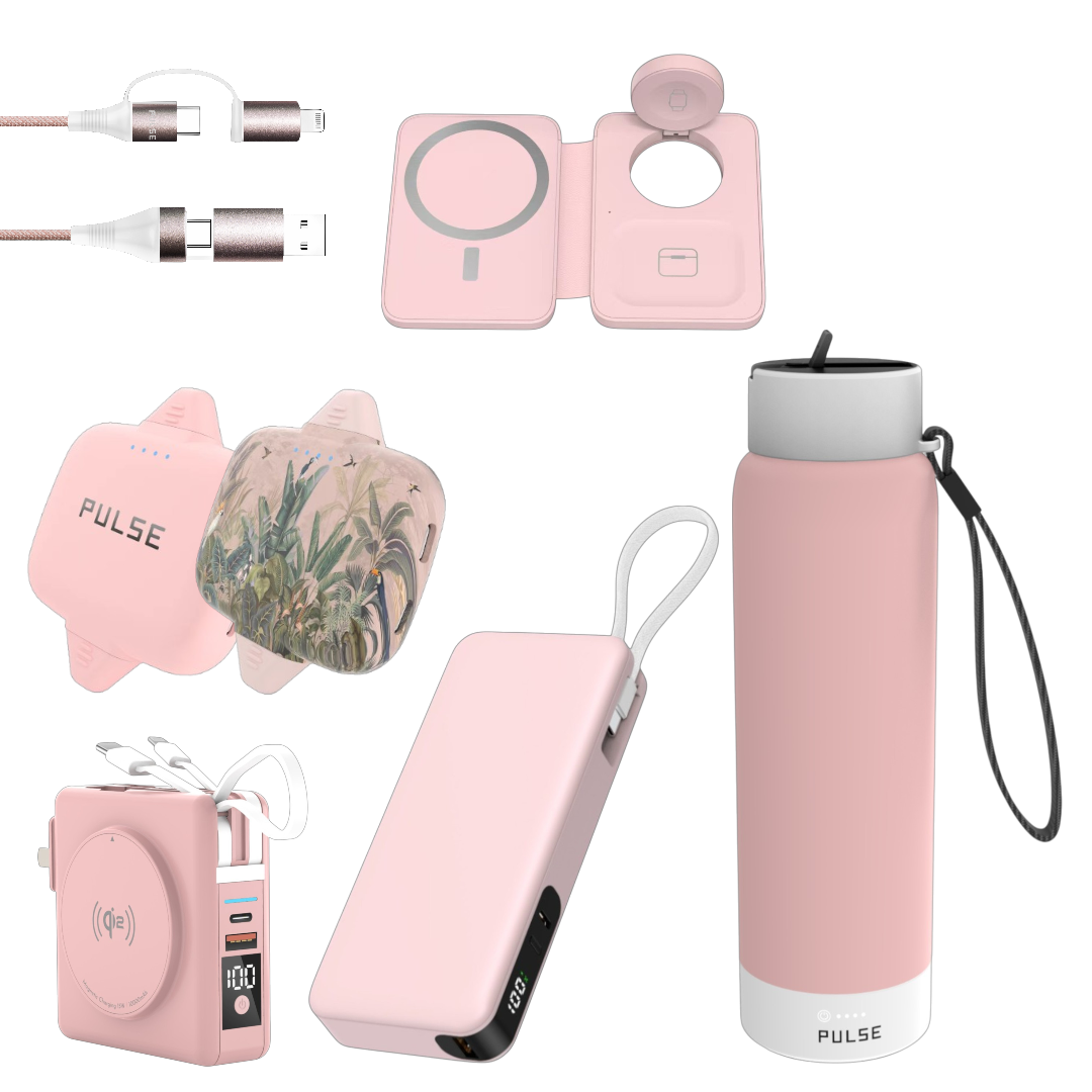 Image of a collection of pink pulse products 