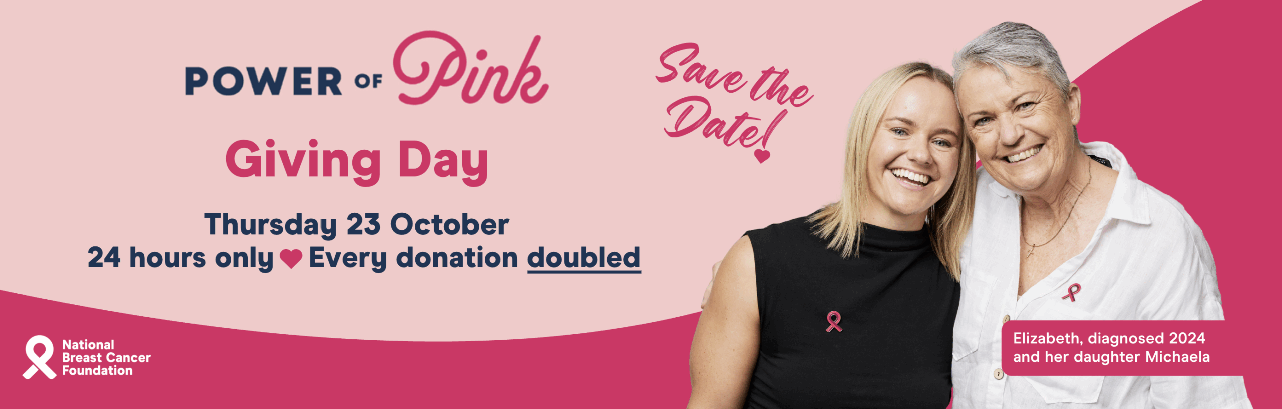 NBCF Power of Pink Giving Day banner