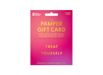 Image of a pink gift card