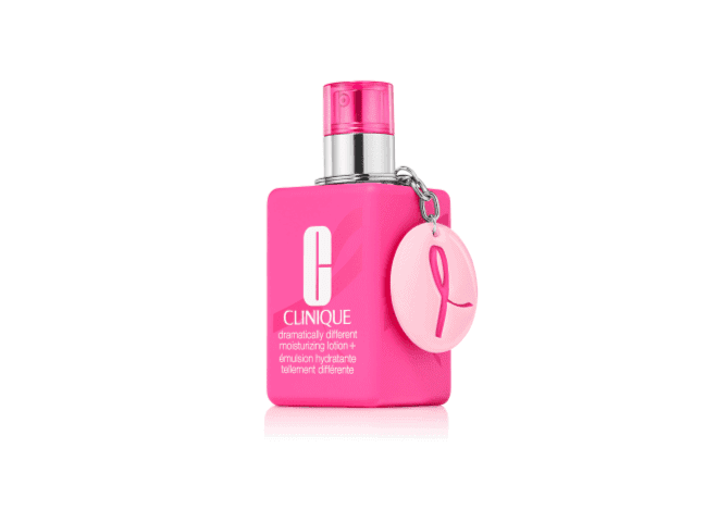 Image of a pink moisturizer bottle
