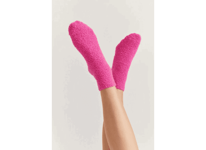 Image of pink fluffy socks