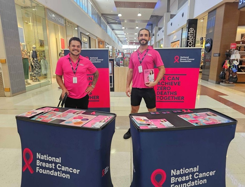 Photo of NBCF Fundraisers in shopping centre