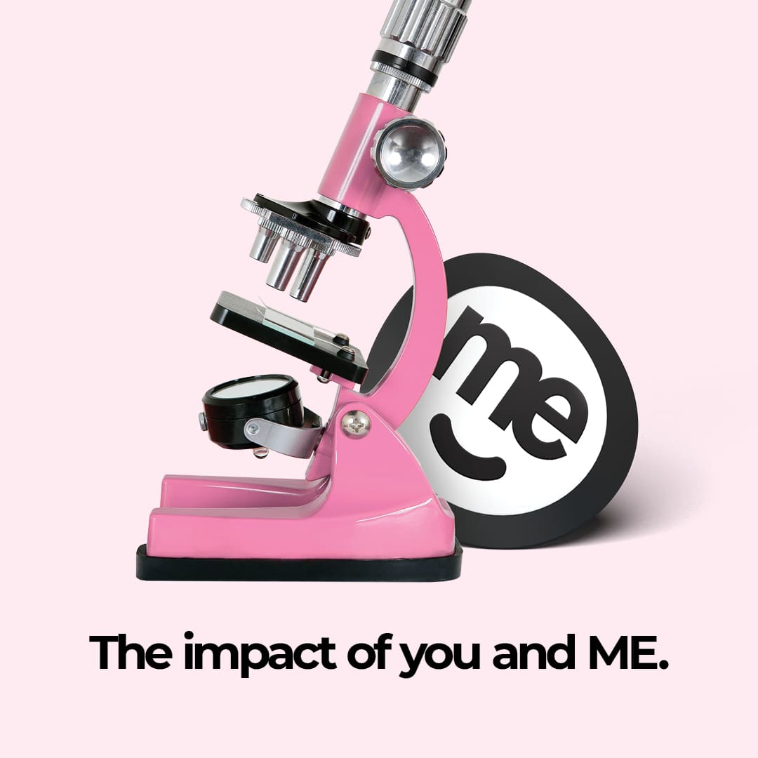 image of a pink microscope