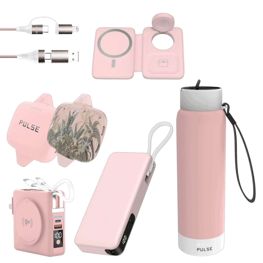 Image of a collection of pink pulse products 