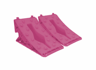 Image of pink TRED Wheel Chocks
