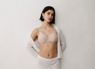 Image of a lady in a bra
