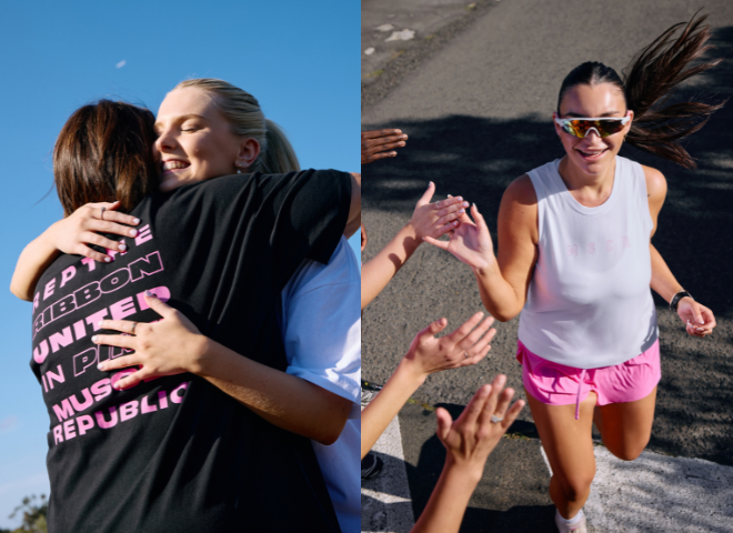 Image of active wear breast cancer collection