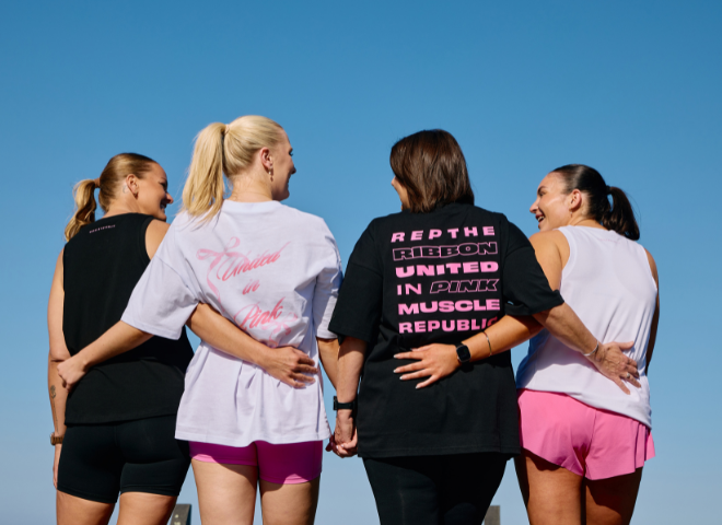 Image of active wear breast cancer collection