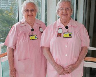 Image of two ladies, Judith and Hilda