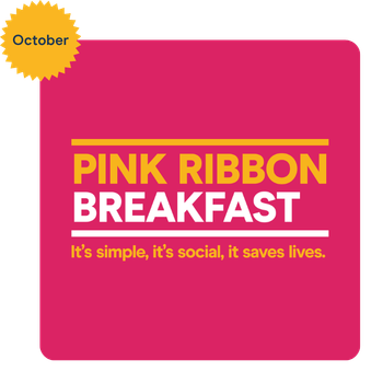 NBCF Pink ribbon breakfast logo