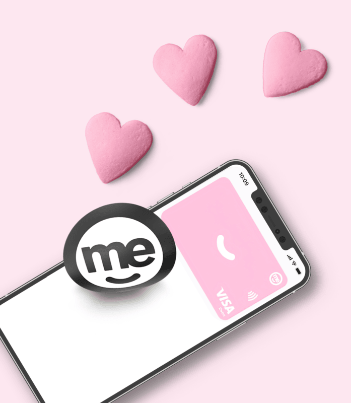 Image of a pink debit card
