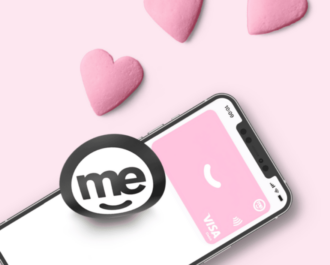 Image of a pink debit card