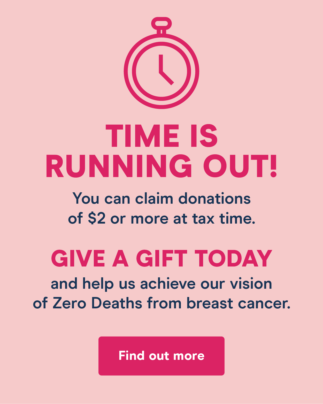 Tax appeal donation pop up