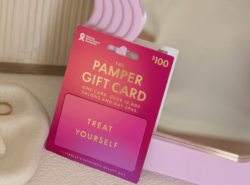 Image of a pink gift card