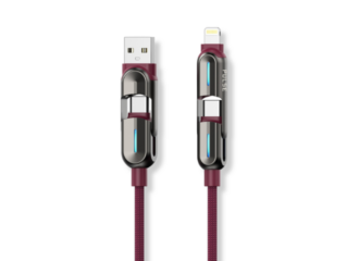 Image of a pink charging cable