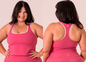 Image of a pink activewear tank