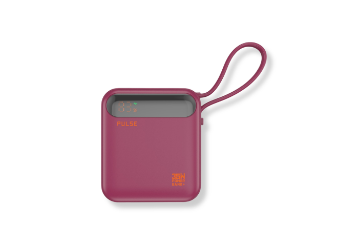 Image of a pink power bank