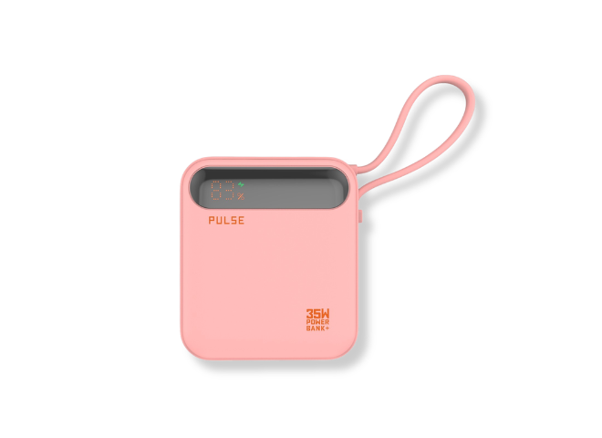 Image of a pink power bank