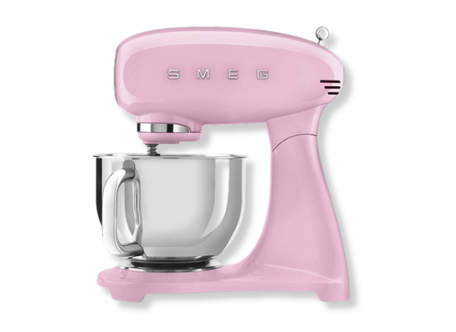 Image of a pink stand mixer