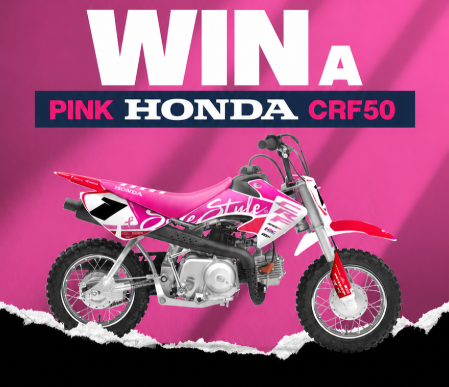 Image of a pink motercycle